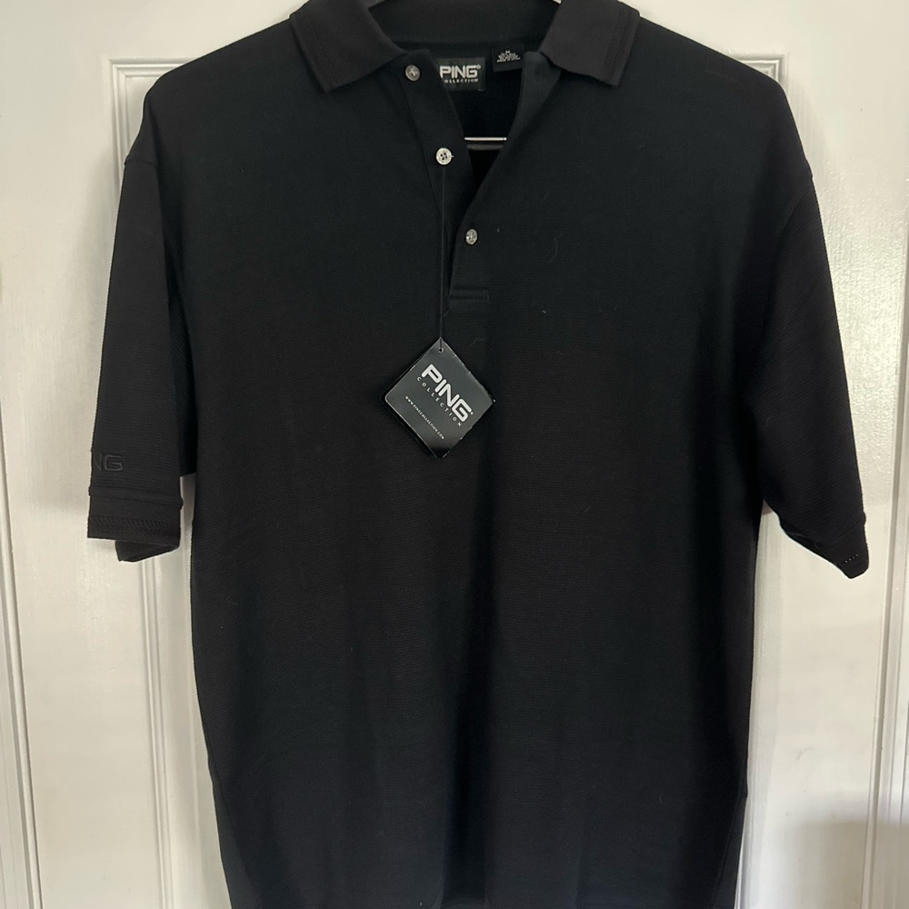 Ping Men's Classic Black Polo Shirt